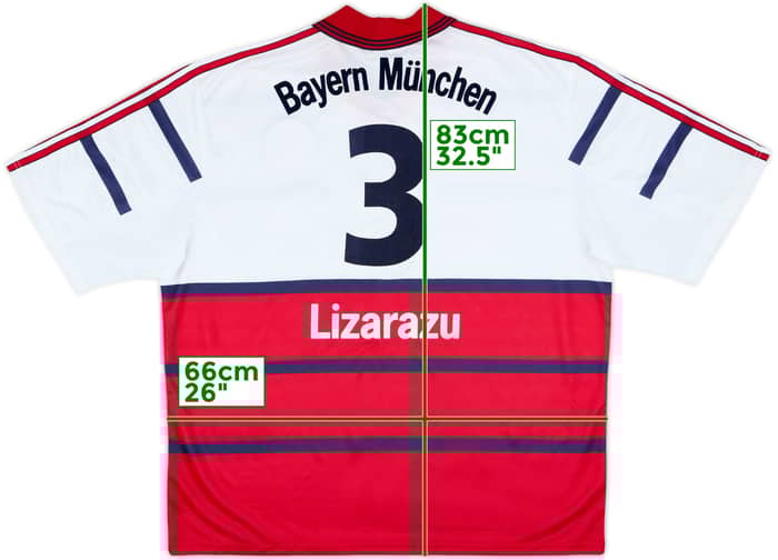 1998-00 Bayern Munich Away Shirt Lizarazu #3 - 9/10 - (XXL)