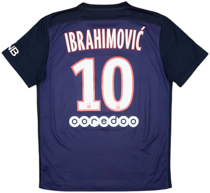 2015-16 Paris Saint-Germain Home Shirt Ibrahimovic #10 - 5/10 - (M)