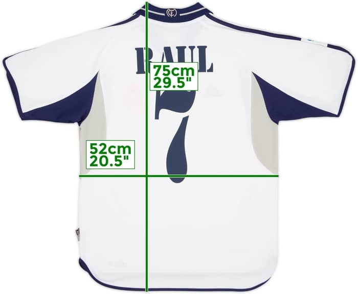 2000-01 Real Madrid Home Shirt Raul #7 - 6/10 - (M)