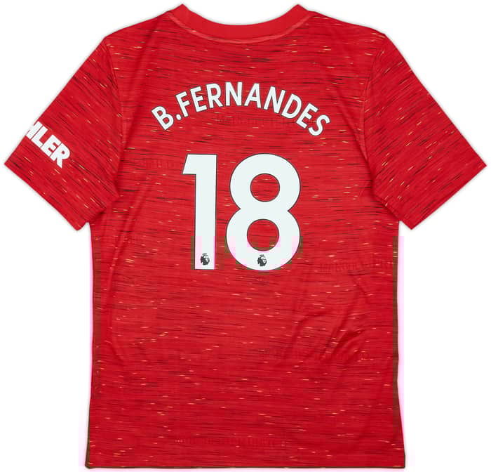 2020-21 Manchester United Home Shirt B.Fernandes #18 - 10/10 - (L.Boys)