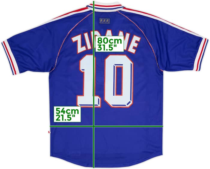 1998-00 France Home Shirt Zidane #10 - 5/10 - (M)
