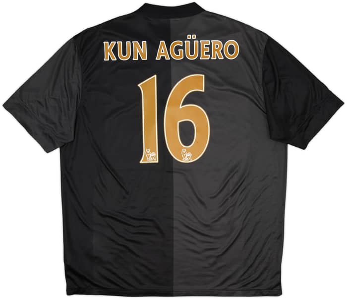 2013-14 Manchester City Away Shirt Kun Aguero #16 - 7/10 - (XL)