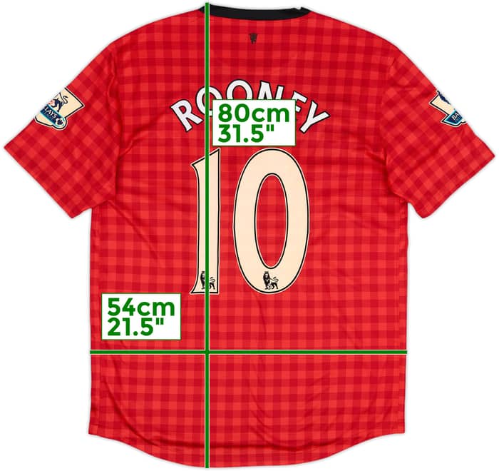 2012-13 Manchester United Home Shirt Rooney #10 - 6/10 - (L)