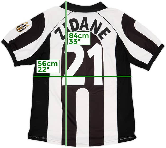 1997-98 Juventus Centenary Home Shirt Zidane #21 - 8/10 - (XL)