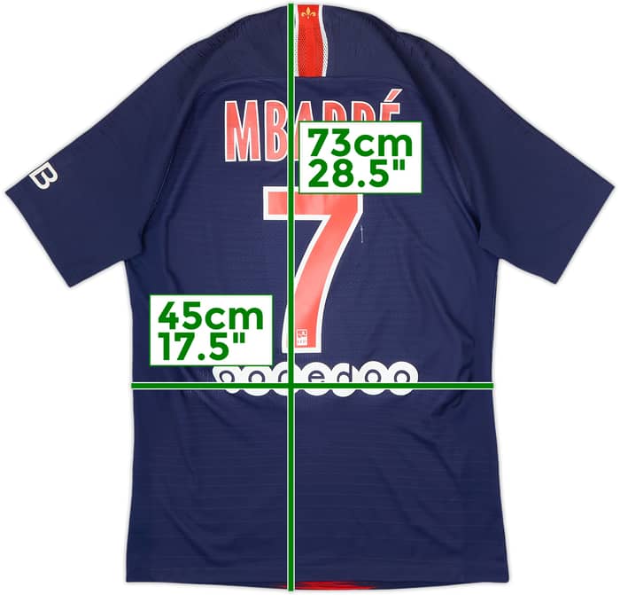 2018-19 Paris Saint-Germain Authentic Home Shirt Mbappe #7 - 5/10 - (S)