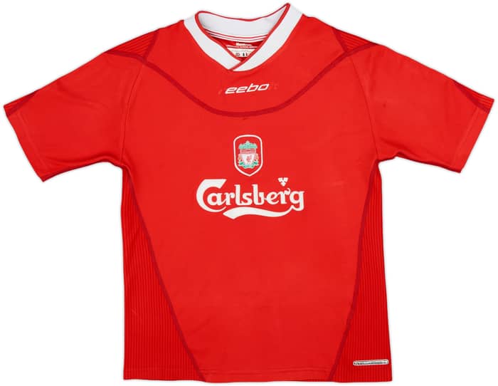 2000-02 Liverpool Home Shirt Gerrard #17 - 4/10 - (L.Boys)