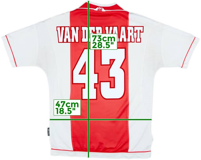 2000-01 Ajax Centenary Home Shirt Van Der Vaart #23 - 6/10 - (Y)