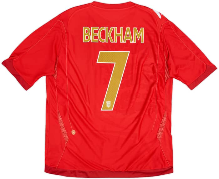 2006-08 England Away Shirt Beckham #7 - 5/10 - (XL)