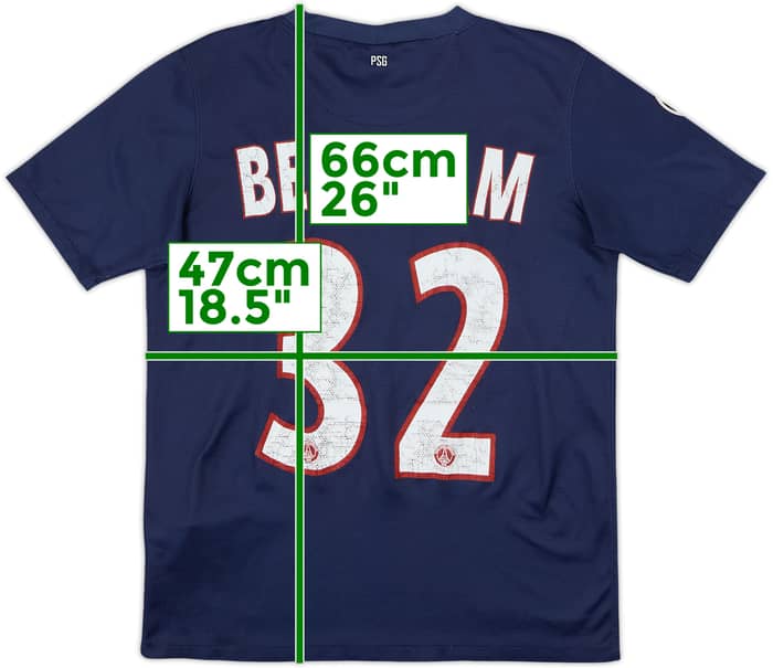 2012-13 Paris Saint-Germain Home Shirt Beckham #32 - 5/10 - (XL.Boys)