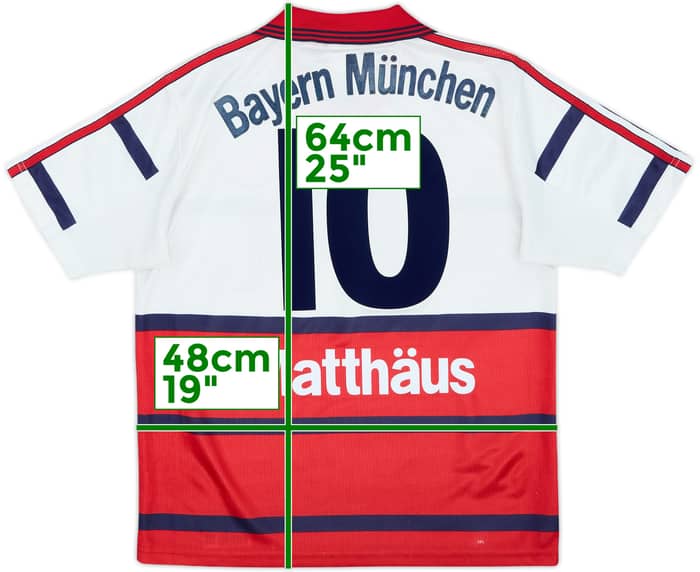 1998-00 Bayern Munich Away Shirt Matthaus #10 - 8/10 - (XL.Boys)
