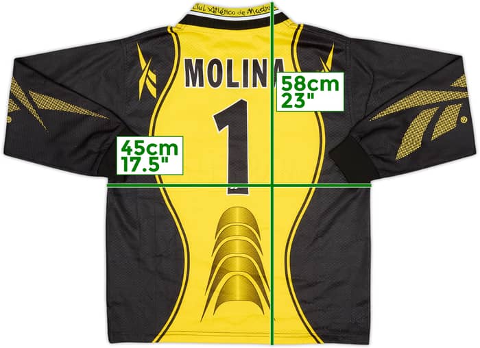 1998-99 Atletico Madrid GK Shirt Molina #1 - 6/10 - (L.Boys)
