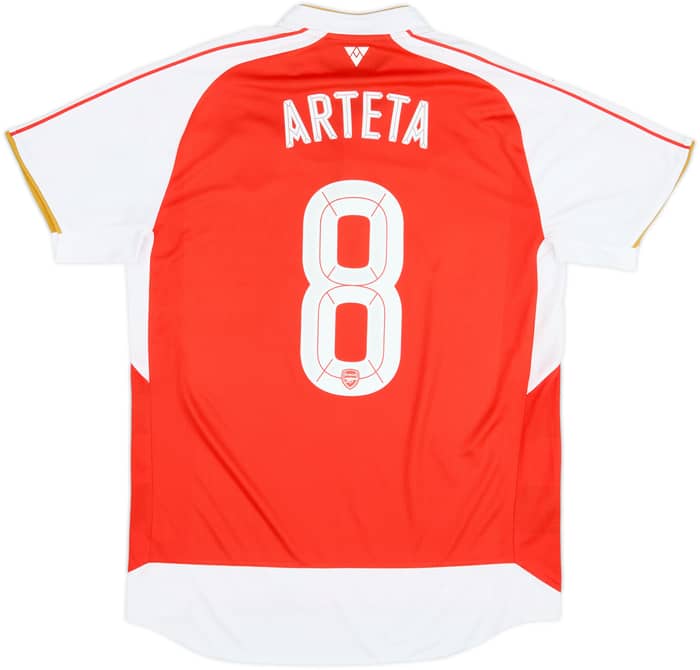 2015-16 Arsenal Home Shirt Arteta #8 - 7/10 - (L)