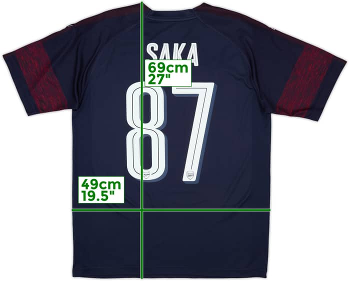 2018-19 Arsenal Away Shirt Saka #87 - 8/10 - (M)