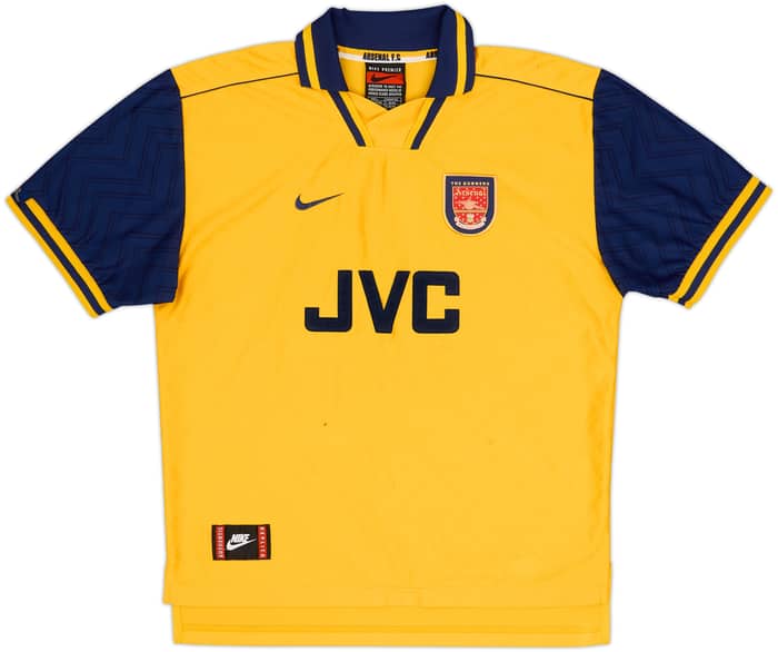 1996-97 Arsenal Away Shirt Bergkamp #10 - 8/10 - (L)