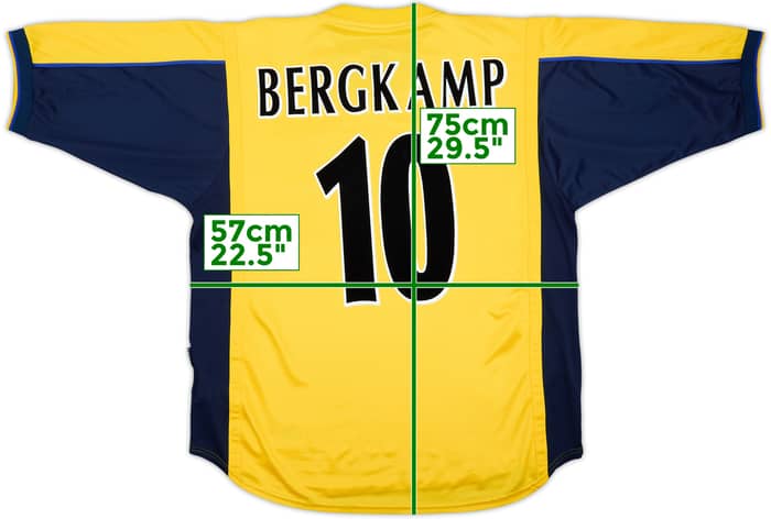 1999-01 Arsenal Away Shirt Bergkamp #10 - 8/10 - (L)
