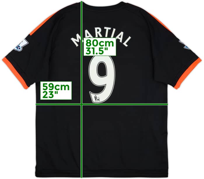 2015-16 Manchester United Third Shirt Martial #9 - 6/10 - (XL)