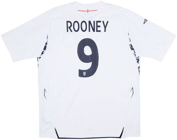 2007-09 England Home Shirt Rooney #9 - 5/10 - (XL)