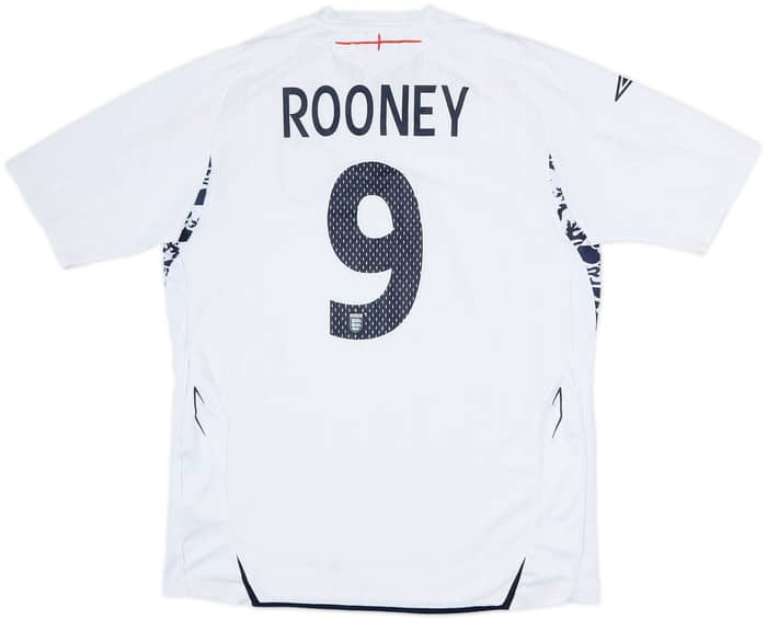 2007-09 England Home Shirt Rooney #9 - 4/10 - (L)