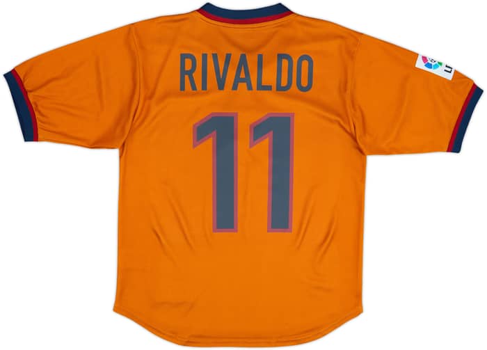 1998-00 Barcelona Away Shirt Rivaldo #11 - 7/10 - (S)