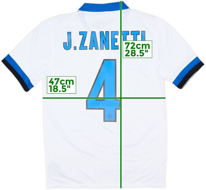2013-14 Inter Milan Away Shirt J.Zanetti #4 - 8/10 - (S)
