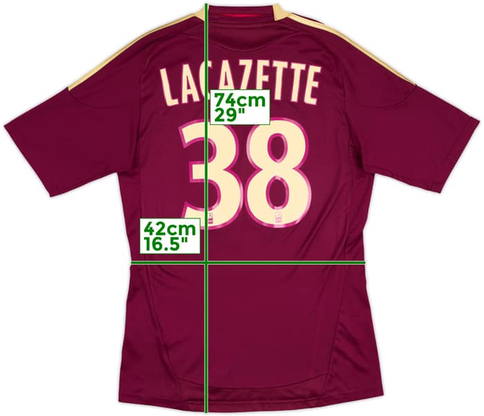 2010-11 Lyon Away Shirt Lacazette #38 - 8/10 - (S)