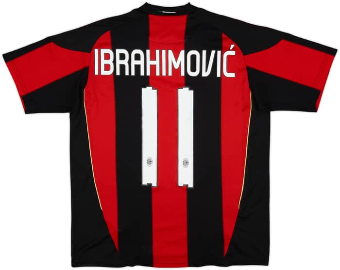 2010-11 AC Milan Home Shirt Ibrahimovic #11 - 6/10 - (L.Boys)
