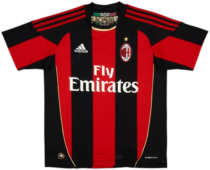 2010-11 AC Milan Home Shirt Ibrahimovic #11 - 6/10 - (L.Boys)