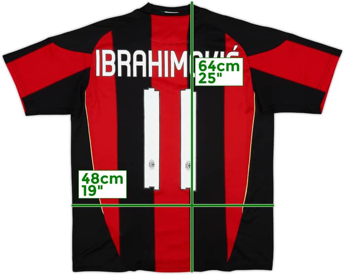 2010-11 AC Milan Home Shirt Ibrahimovic #11 - 6/10 - (L.Boys)