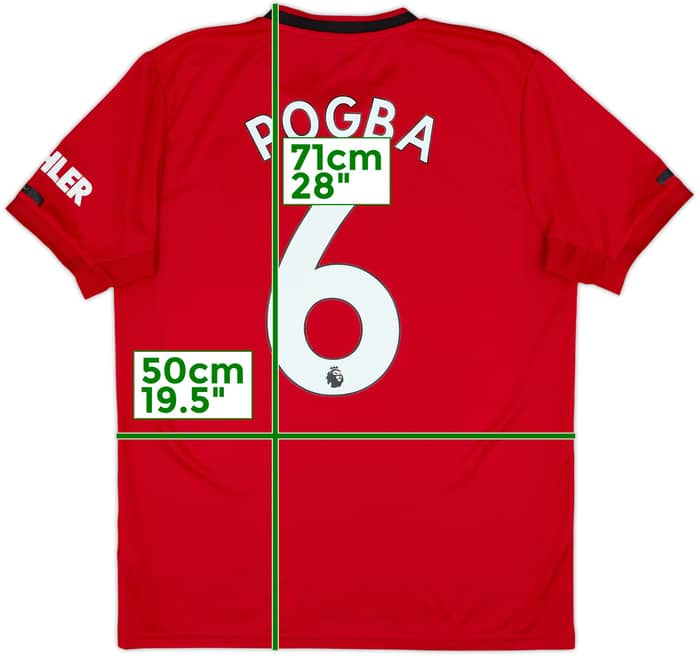2019-20 Manchester United Home Shirt Pogba #6 - 6/10 - (M)