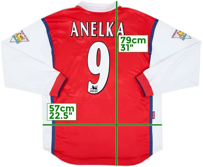 1998-99 Arsenal Home L/S Shirt Anelka #9 - 5/10 - (L)