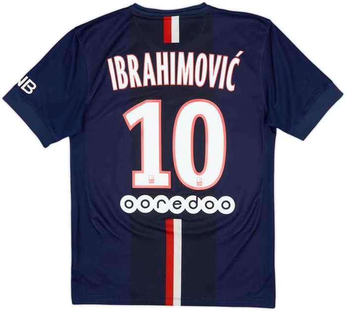 2014-15 Paris Saint-Germain Home Shirt Ibrahimovic #10 - 8/10 - (S)