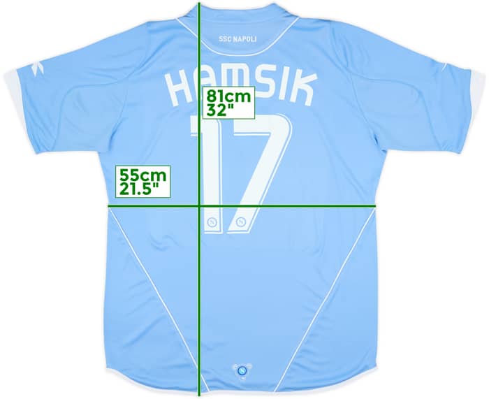 2007-08 Napoli Home Shirt Hamsik #17 - 6/10 - (XL)