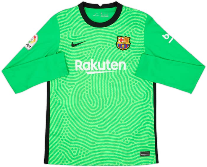 2020-21 Barcelona GK Shirt - 9/10 - (XL.Boys)