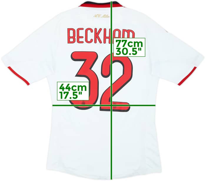 2009-10 AC Milan Away Shirt Beckham #32 - 6/10 - (S)