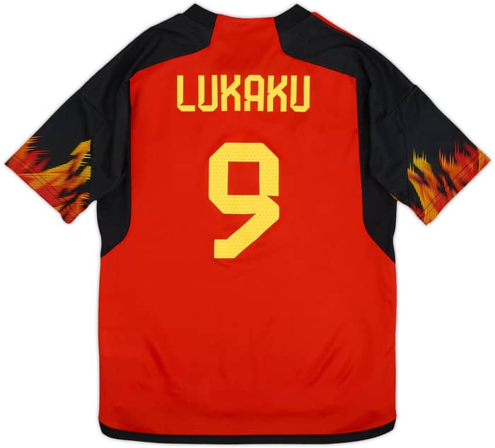2022-23 Belgium Home Shirt Lukaku #9 - 8/10 - (M.Boys)