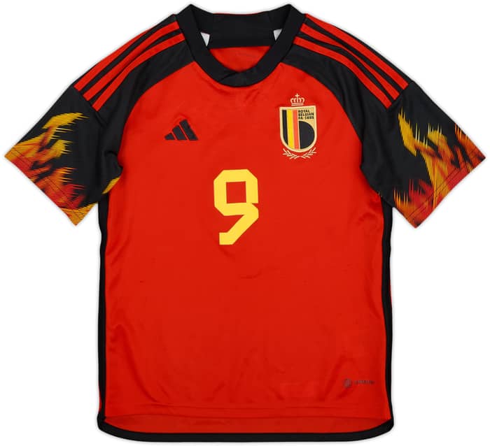 2022-23 Belgium Home Shirt Lukaku #9 - 8/10 - (M.Boys)
