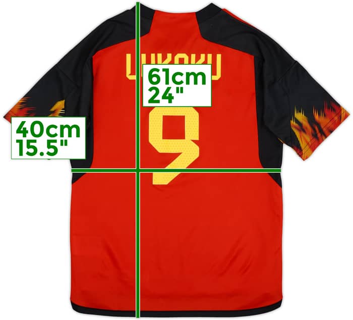 2022-23 Belgium Home Shirt Lukaku #9 - 8/10 - (M.Boys)