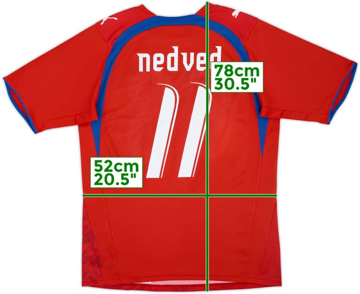 2006-08 Czech Republic Basic Home Shirt Nedved #11 - 8/10 - (L)