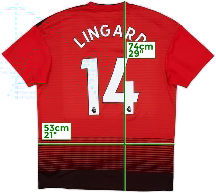 2018-19 Manchester United Home Shirt Lingard #14 - 7/10 - (L)