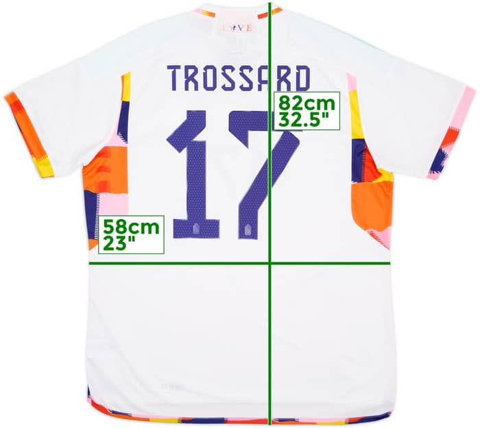 2022-23 Belgium Away Shirt Trossard #17 (XL)