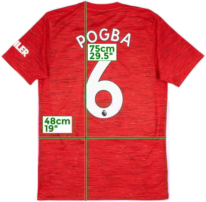 2020-21 Manchester United Home Shirt Pogba #6 - 7/10 - (M)