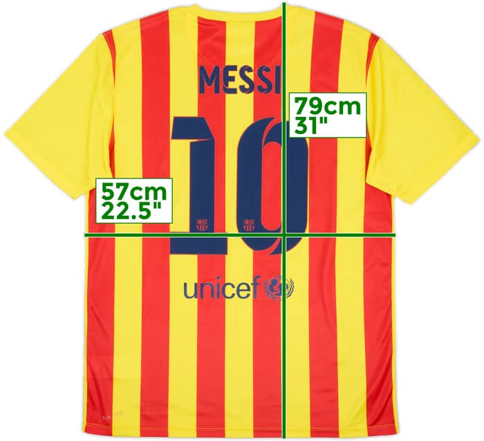 2013-15 Barcelona Basic Away Shirt Messi #10 - 6/10 - (L)