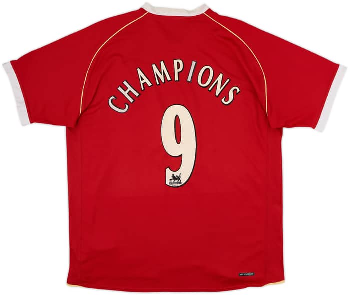 2006-07 Manchester United Home Shirt Champions #9 - 3/10 - (XL)