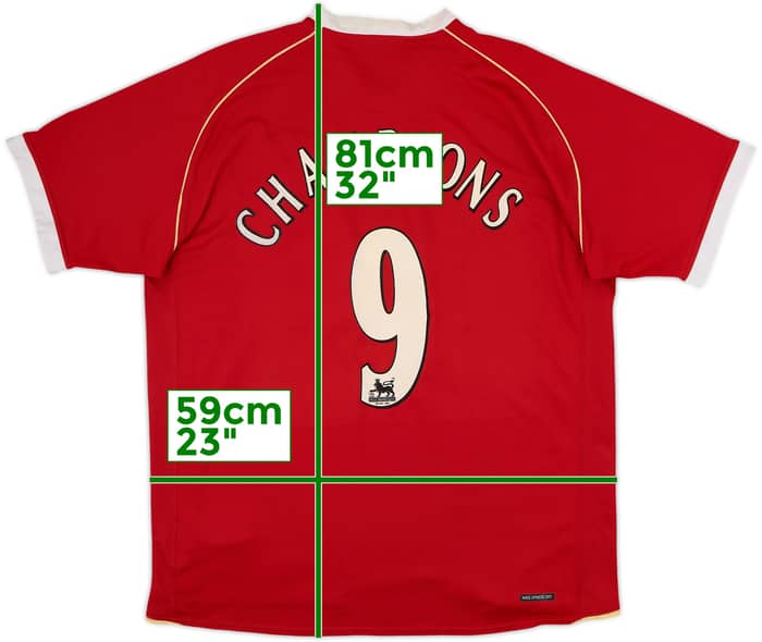 2006-07 Manchester United Home Shirt Champions #9 - 3/10 - (XL)