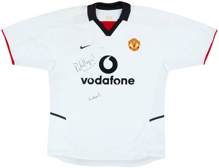 2002-03 Manchester United Signed Away Shirt - 4/10 - (L)
