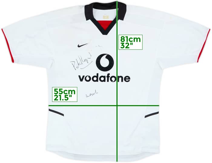 2002-03 Manchester United Signed Away Shirt - 4/10 - (L)