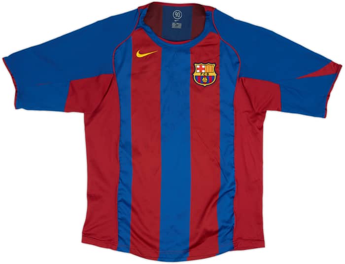 2004-05 Barcelona Home Shirt Ronaldinho #10 - 5/10 - (L)