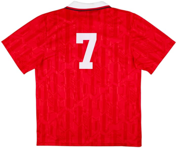 1992-94 Manchester United Home Shirt #7 - 8/10 - (XL)