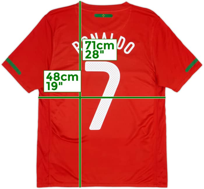 2010-11 Portugal Home Shirt Ronaldo #7 - 8/10 - (S)