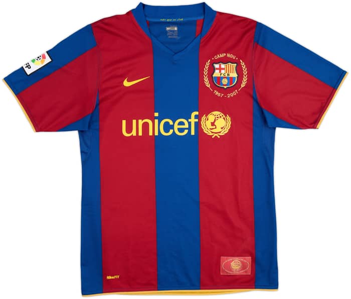 2007-08 Barcelona Home Shirt Ronaldinho #10 - 8/10 - (S)